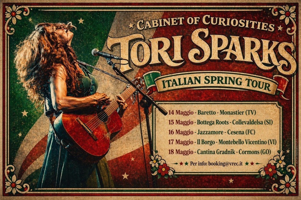 Tori Sparks torna in Italia con il suo Italian Spring Tour tra maggio e cinque tappe in provincia
