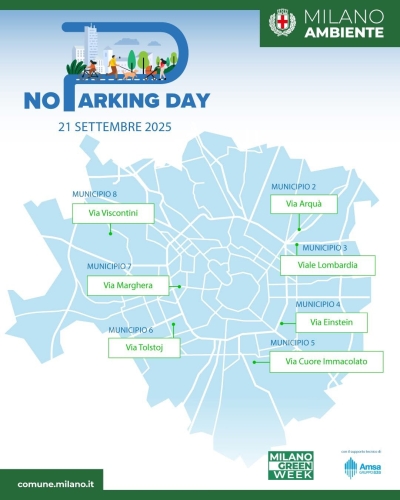 No Parking Day: Milano chiude sette vie per la Mil...